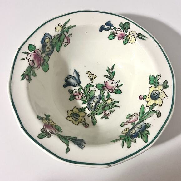 Booths Vintage Floral China Dish Made in England Ceylon Ivory Old Staffordshire - Picture 1 of 7